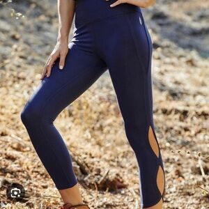 FP Movement by Free People Dark Blue Cutout Leggings | Size M